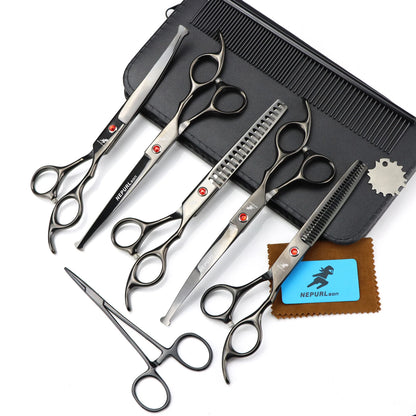 3-5pcs 7.5" Stainless Steel Pet Dog Cat Grooming Scissors Comb Sets