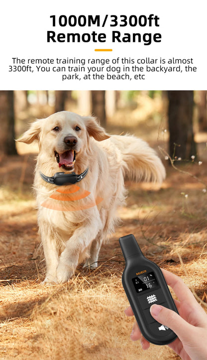 3300ft Pet Dog Digital Rechargeable Remote Control Anti Bark Training Collar