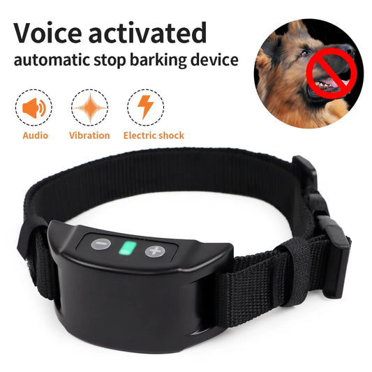 Pet Dog Anti Bark Training Collars USB Rechargeable