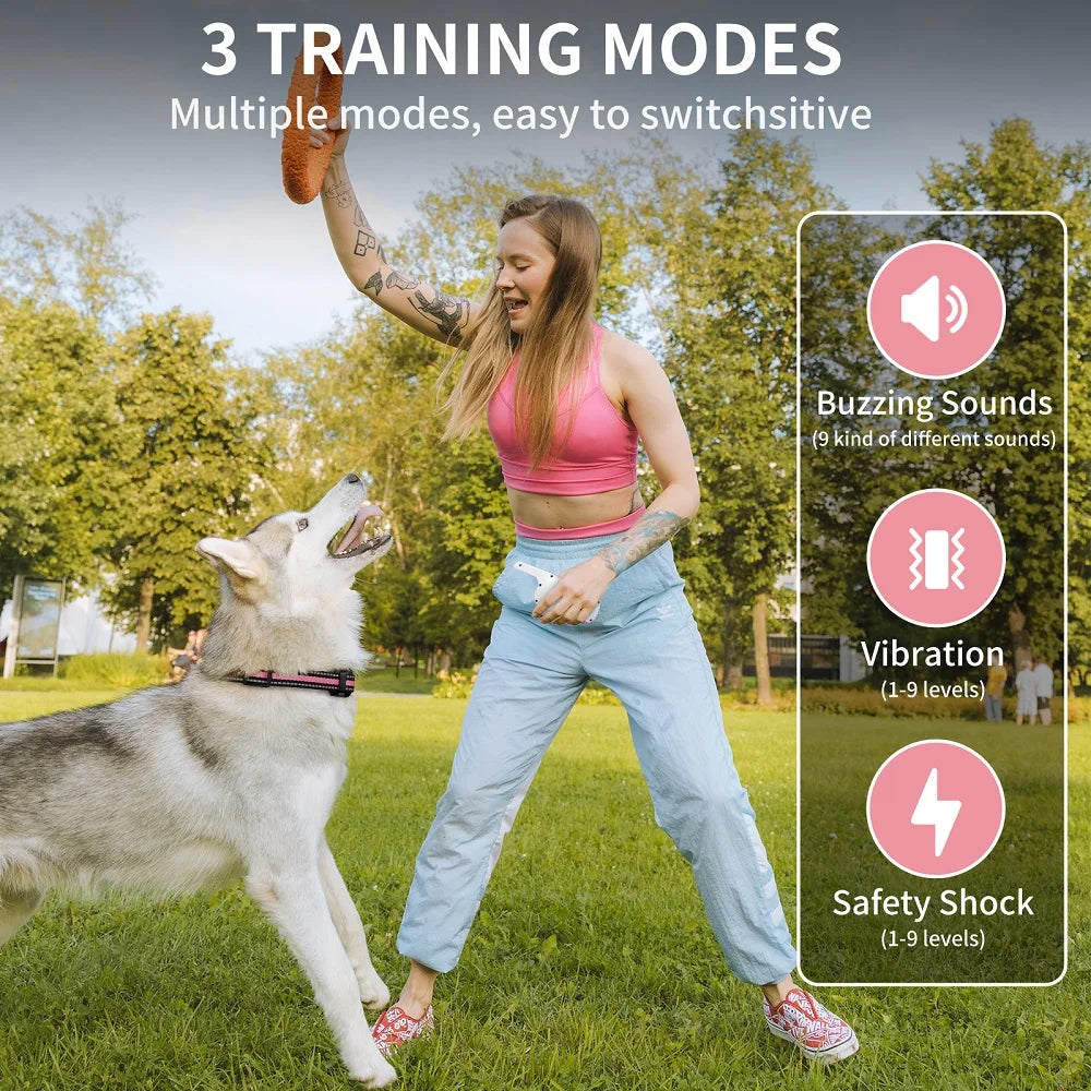 3300ft Pet Dog Waterproof Training Collar with Remote 3 Modes