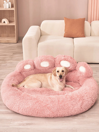 S-XL Fluffy Pet Dog Bed Sofa Baskets Kennel Mat