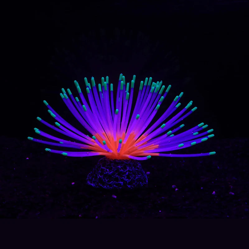 Artificial Fluorescent Silicone Sea Urchin Ball Aquarium Fish Tank Landscape Decoration