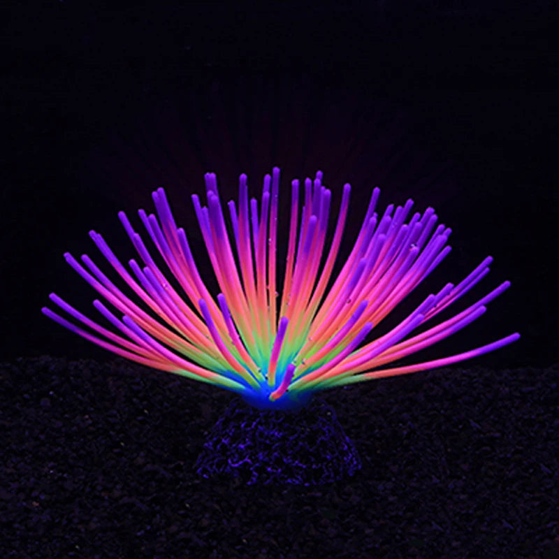 Artificial Fluorescent Silicone Sea Urchin Ball Aquarium Fish Tank Landscape Decoration