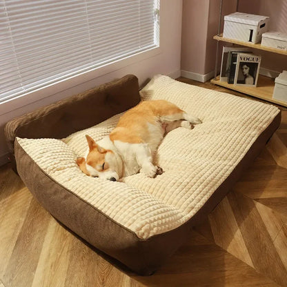 S-L Machine Washable Waterproof L Shape Foam Pet Dog Beds