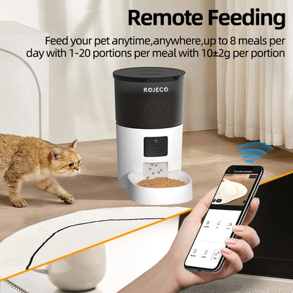 3L Automatic Pet Dog Cat Feeder Food Dispenser With Camera Video Smart Voice Recorder Remote Control