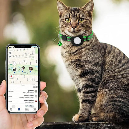 Pet Cat Collar with Protective Case for Anti Lost Locator Tracker Airtag Case