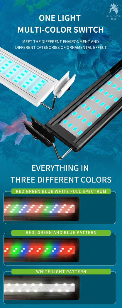 Multi Color LED Aquarium Fish Tank Light Lamp