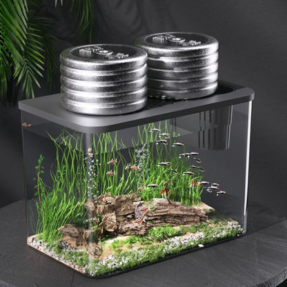 PET+ABS Desktop Mini Fish Tank Aquarium Terrarium