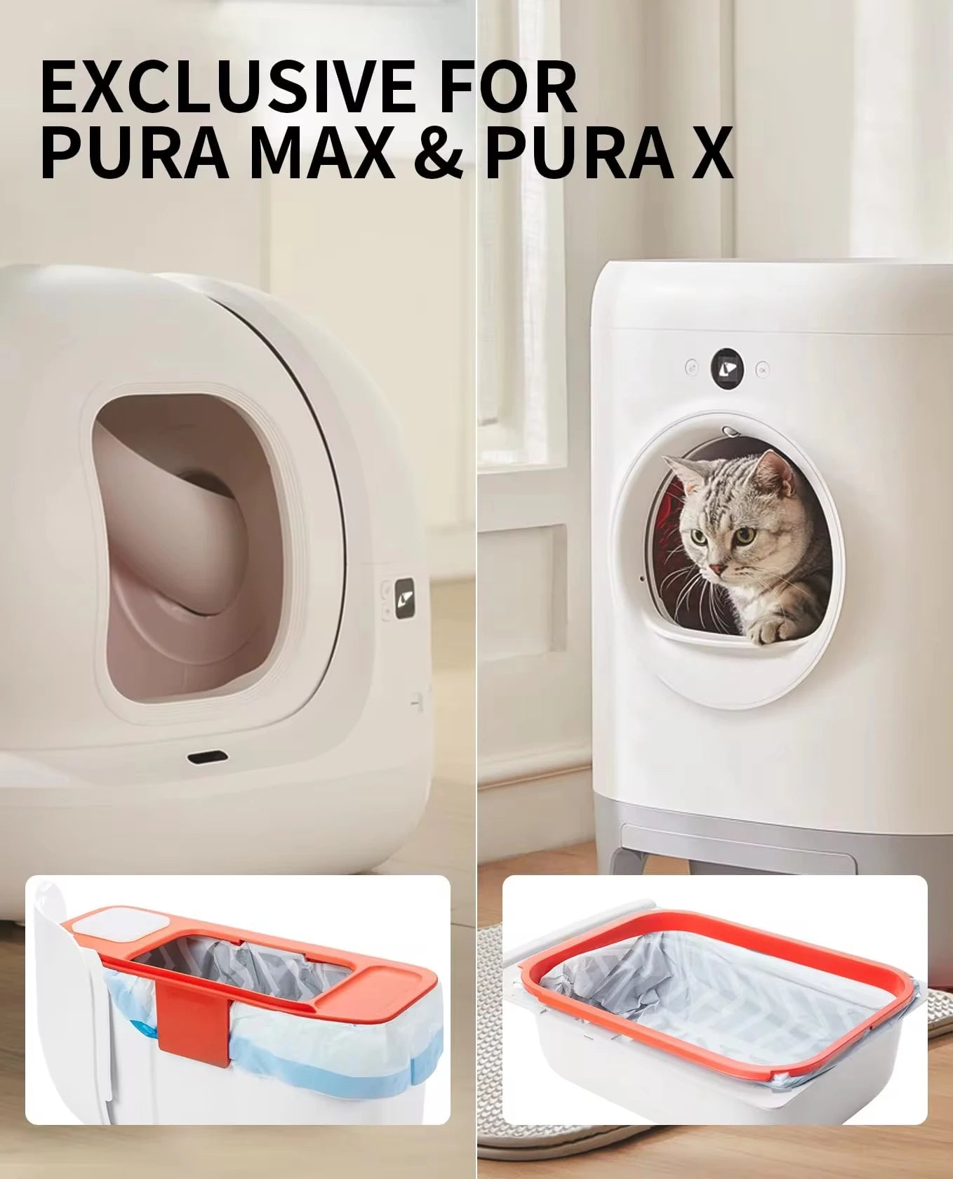 N50 Pet Cat Litter Box Deodorizer Refills for PuraMax Self-Cleaning Litter Box Tray