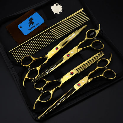 4-6pc 7/8 " Stainless Steel Pet Dog Cat Grooming Scissors Combs Sets