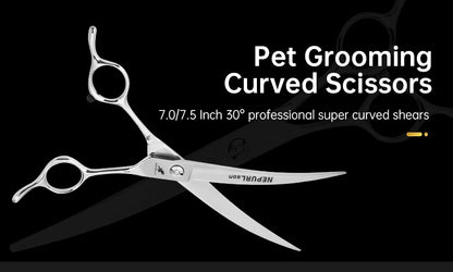 7/7.5" Stainless Steel Pet Dog Cat Grooming Scissors