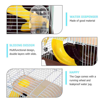 Double Layer Pet Hamster Chinchilla Acrylic Cage Crate