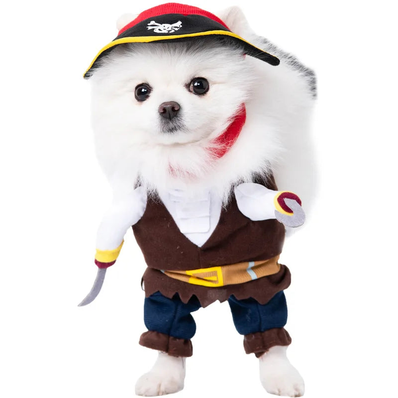 S-XL Pet Dog Cat Halloween Costume Cosplay Clothes Apparel Outfit