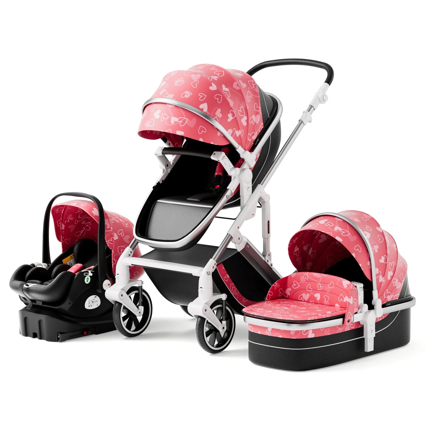 3-in-1 Baby Stroller with Safe Cradle