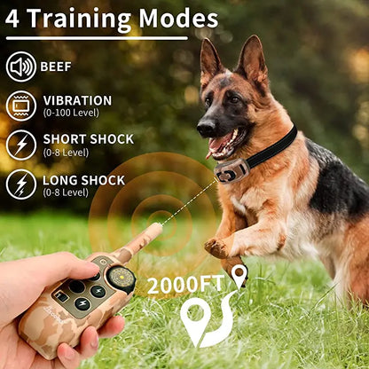 2000ft Pet Dog Rechargeable Waterproof Anti Barking Training Collar Remote