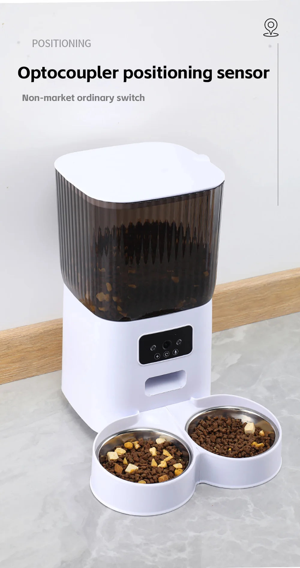 5L Double Bowl Smart Automatic Pet Dog Cat Feeder With Camera Voice Recorder