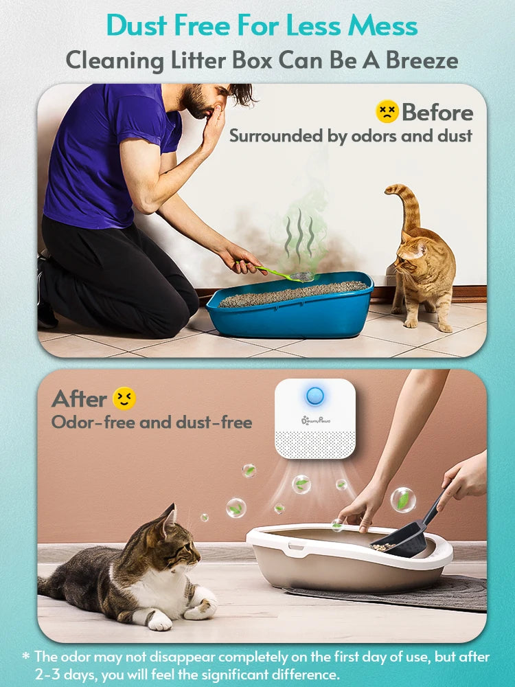 4000mAh Smart Odor Purifier Deodorizer For Pet Cat Litter Box