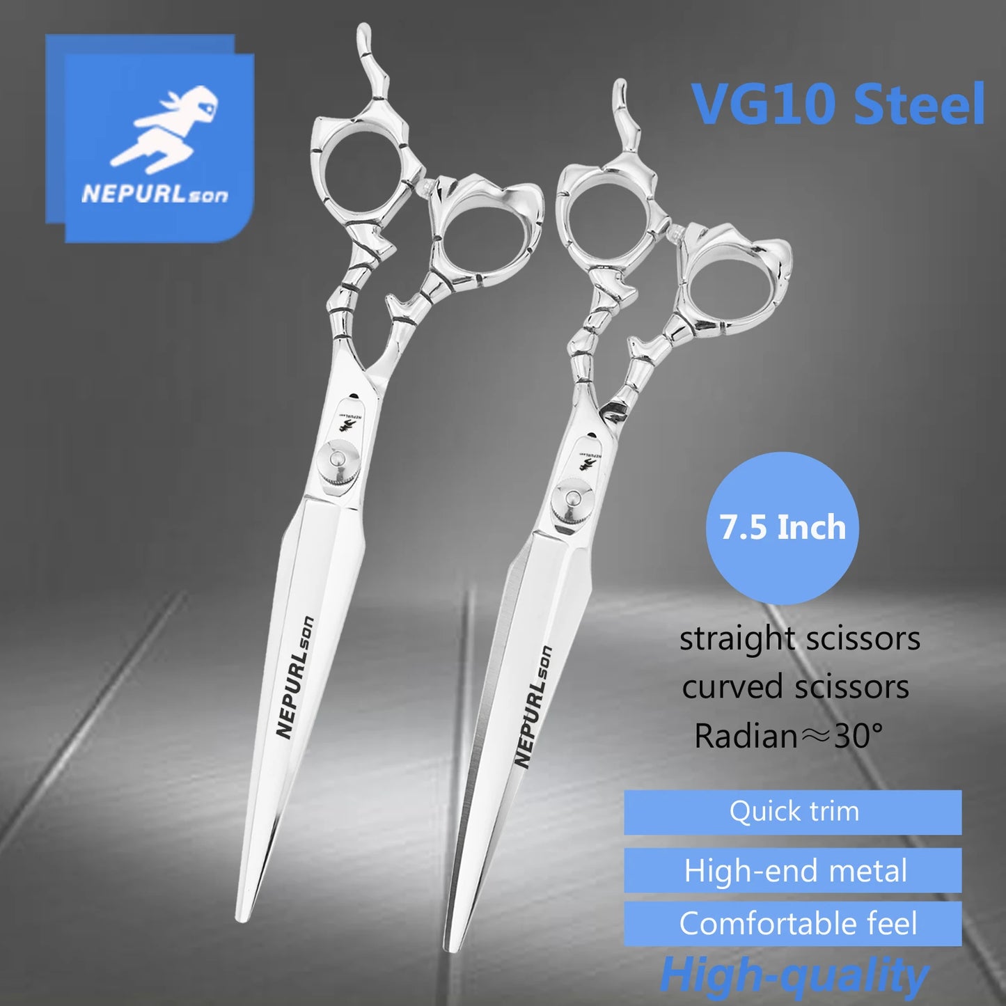 7.5" VG10 Steel Pet Dog Cat Grooming Cutting Scissors