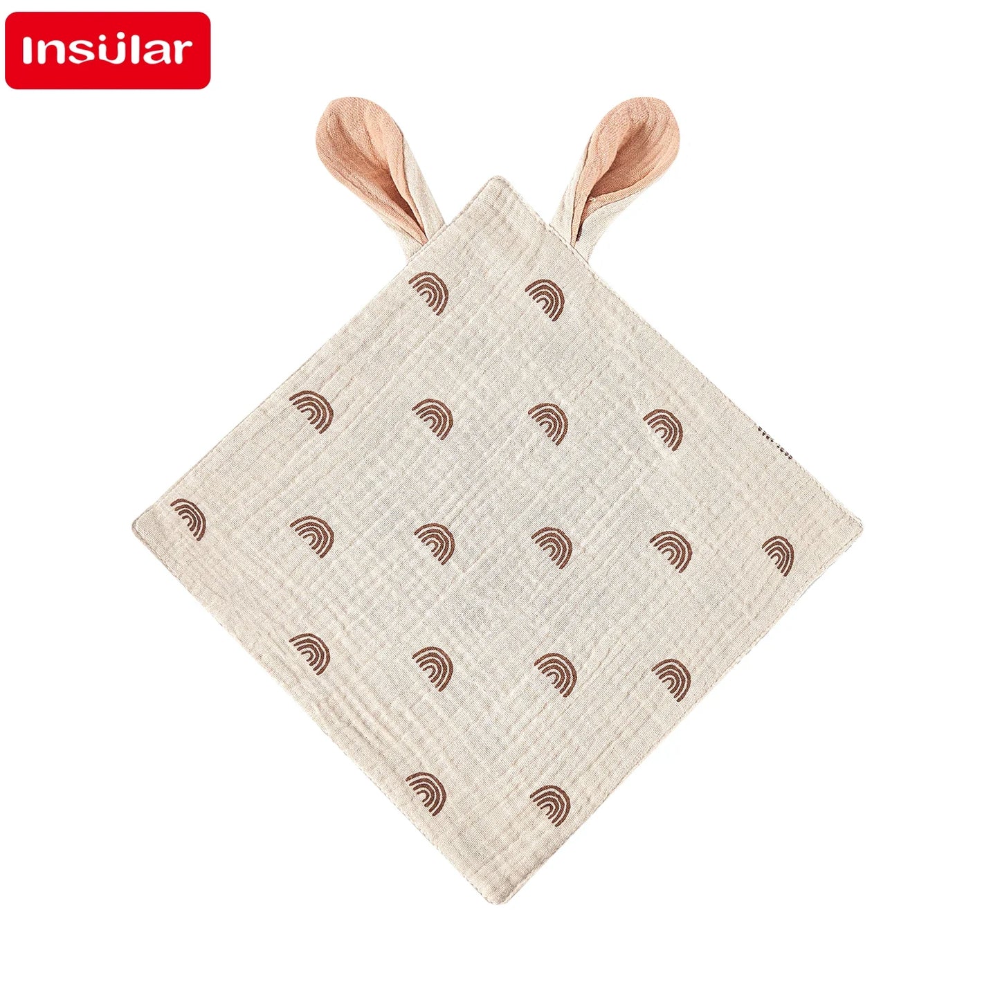 Soft Muslin Baby Saliva Towels with Cartoon Print Design
