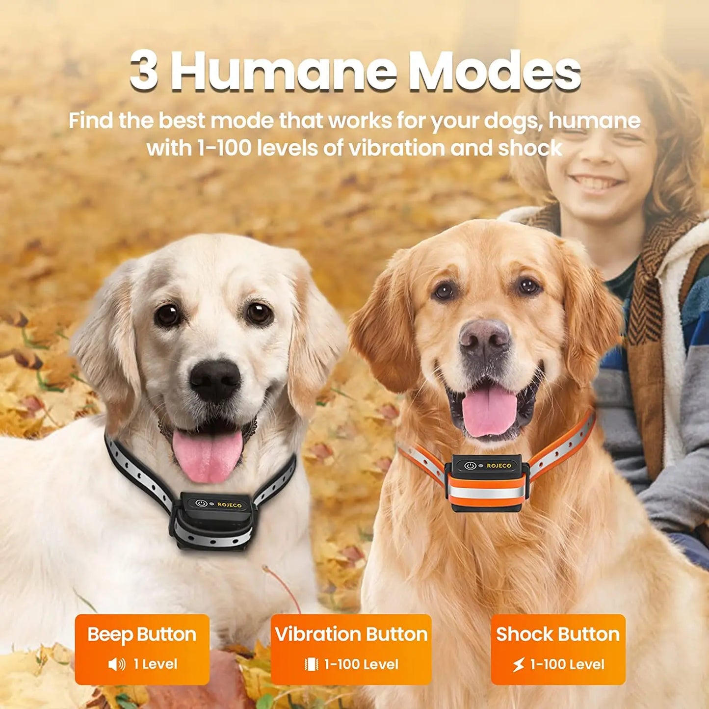 1000m Pet Dog Rechargeable Anti Bark Training Collar Remote Control