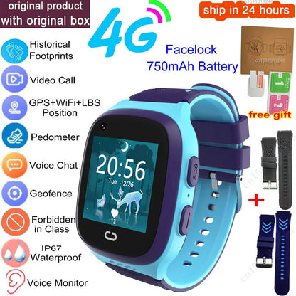 4G Kids Smart Watch GPS Video Call IP67 Waterproof Tracker