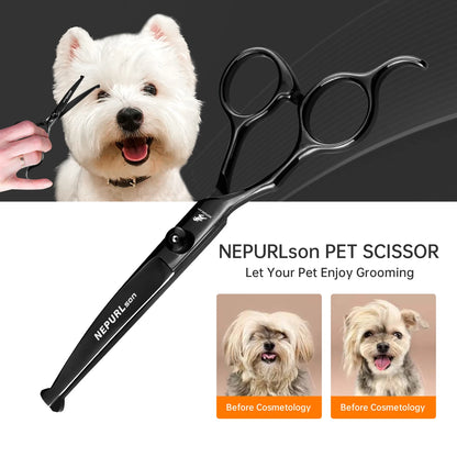 5-7.5" Pet Dog Cat 4pc Stainless Steel Grooming Scissors Comb Sets