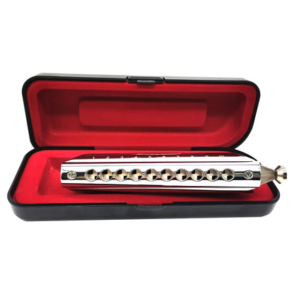 Professional 40-Tone Chromatic Harmonica in C Key