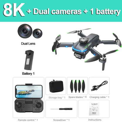 S118 RC Drone 8K Professional with 360° Obstacle Avoidance