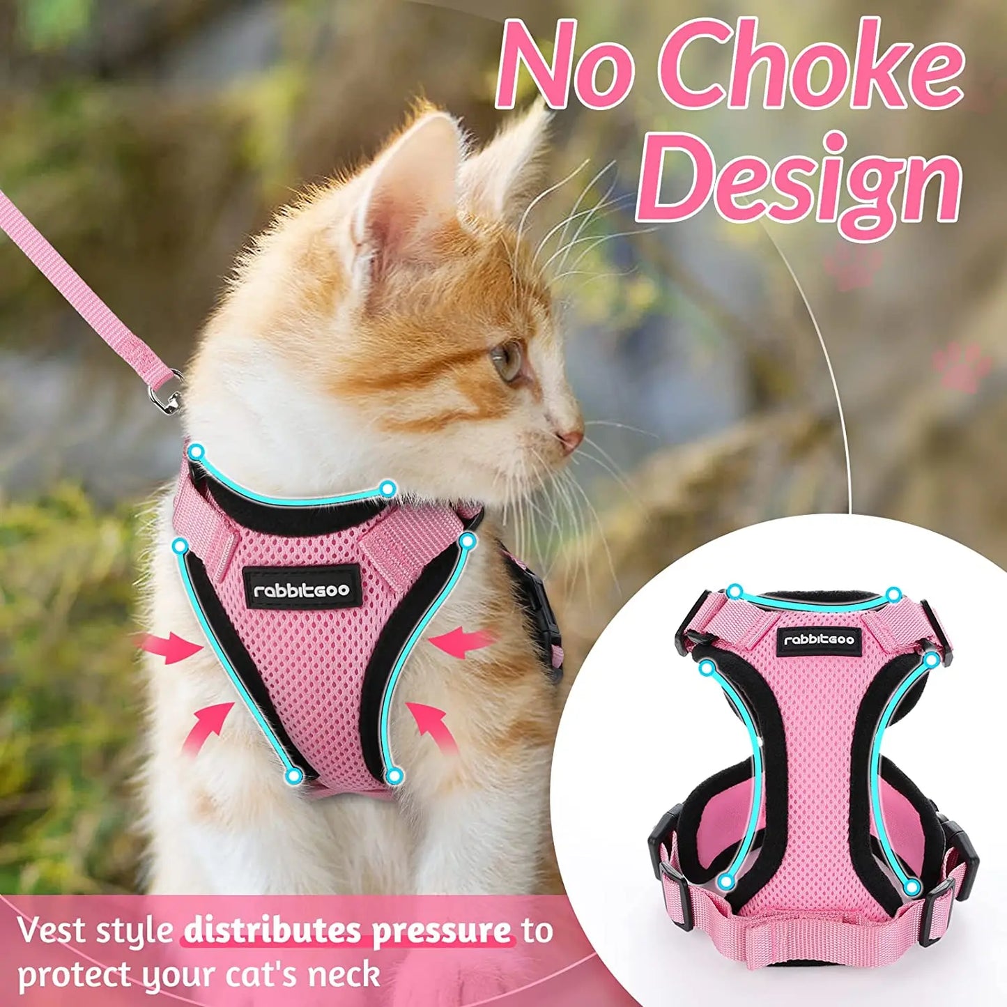 XS-S Pet Cat Harness and Leash Set