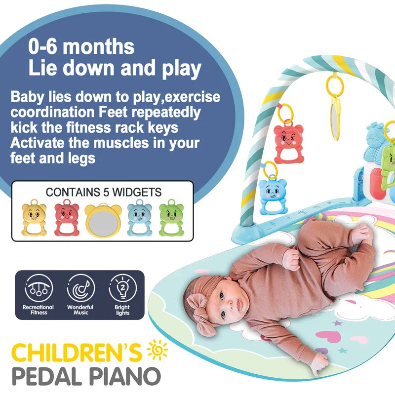 Baby Fitness Stand Music Play Gym for Early Education