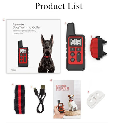 500m Waterproof Pet Dog Anti Bark Training Collar Remote Control Rechargeable