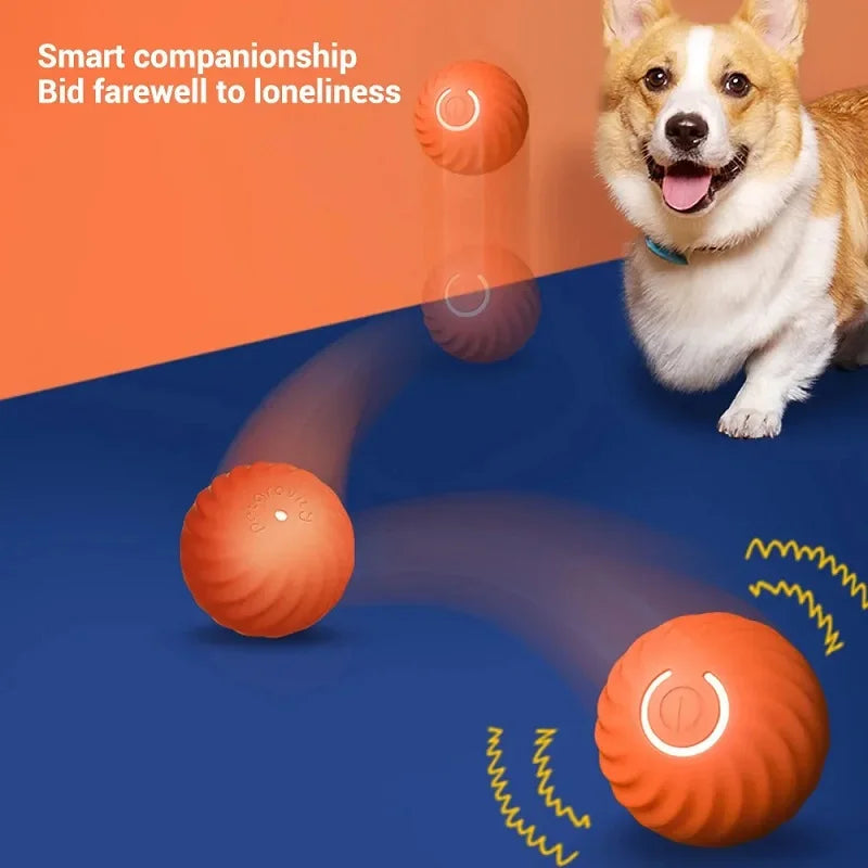 USB Interactive Pet Dog Automatic Moving Bouncing Rolling Toy Ball