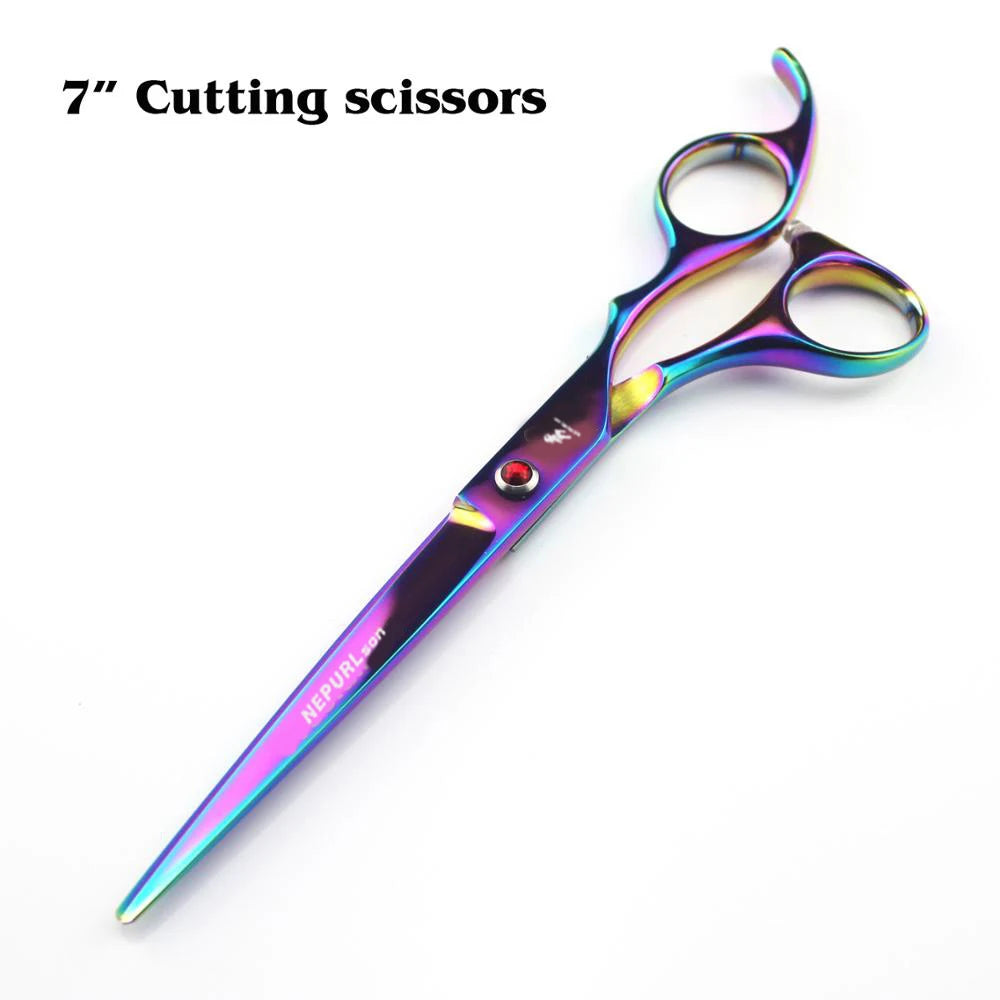 7" Stainless Steel Pet Dog Cat Grooming Scissors Comb Sets