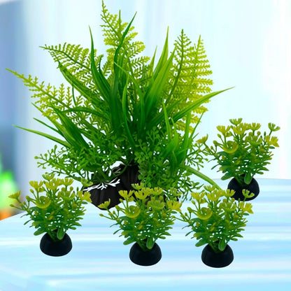 5pc Artificial Aquarium Fish Tank Plants Ornaments Decoration