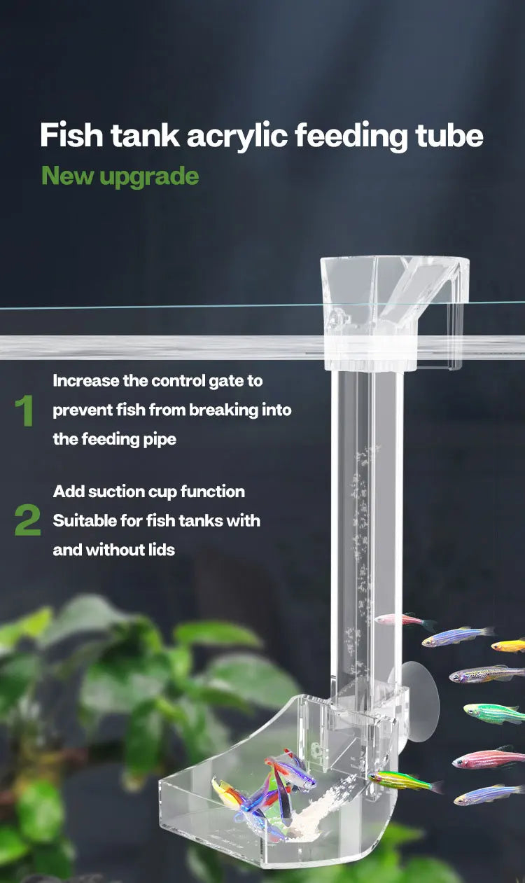 Acrylic Feeding Tube Aquarium Fish Tank Feeder