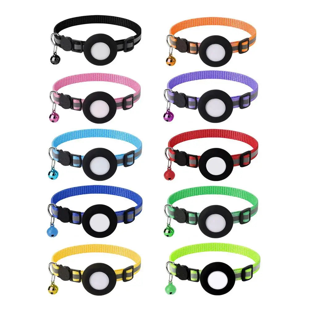 Pet Cat Collar with Protective Case for Anti Lost Locator Tracker Airtag Case