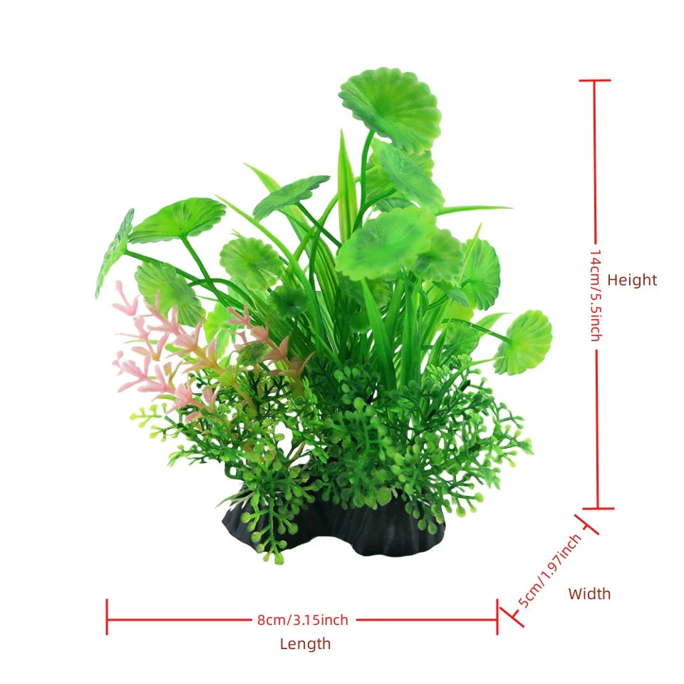 14cm/5.5inch Aquarium Fish Tank Artificial Decor Plants