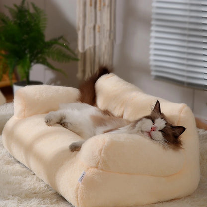 M-2XL Pet Dog Cat Sofa Lounger Bed Waterproof with Backrest