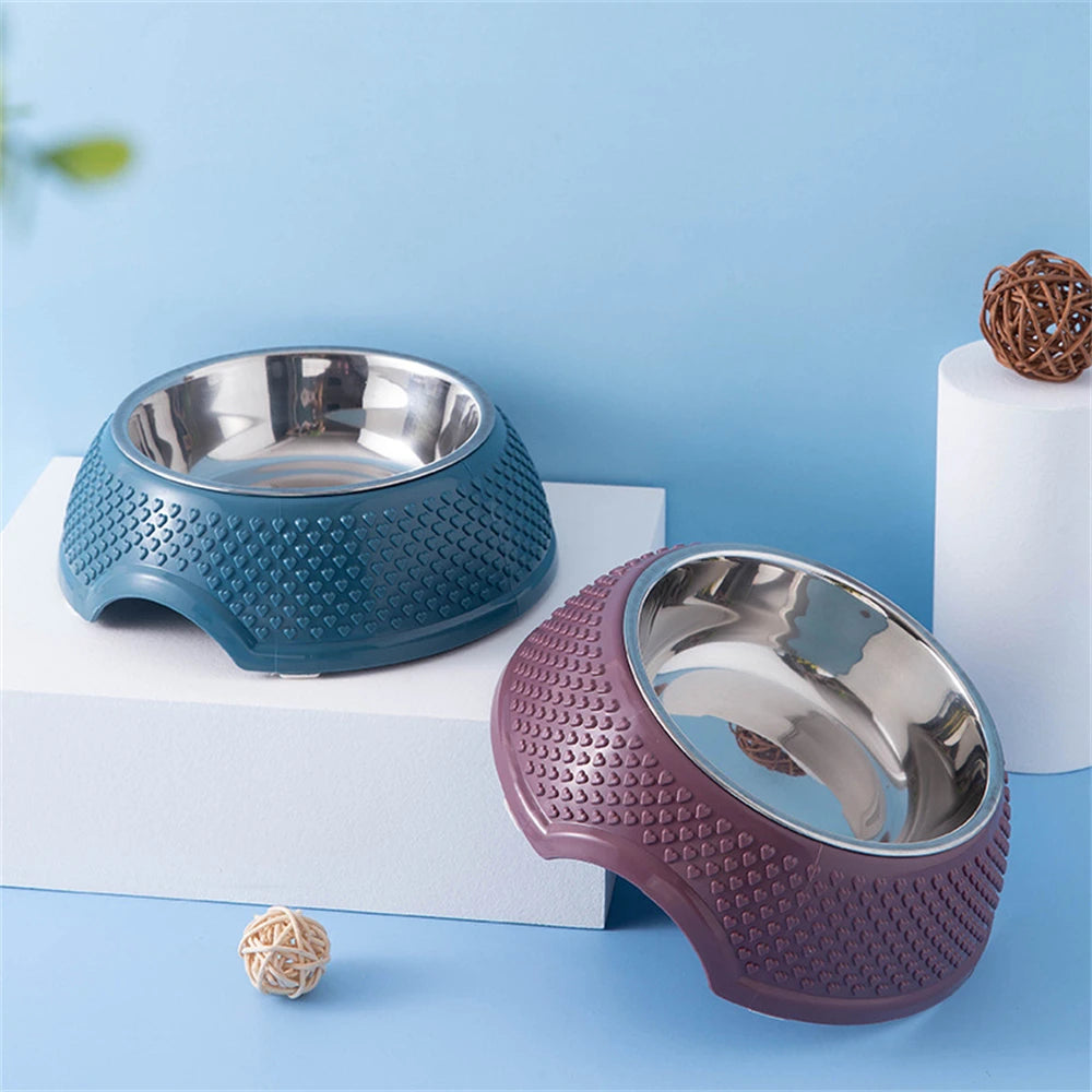 Non-slip Durable Stainless Steel Pet Dog Cat Feeding Water Bowl