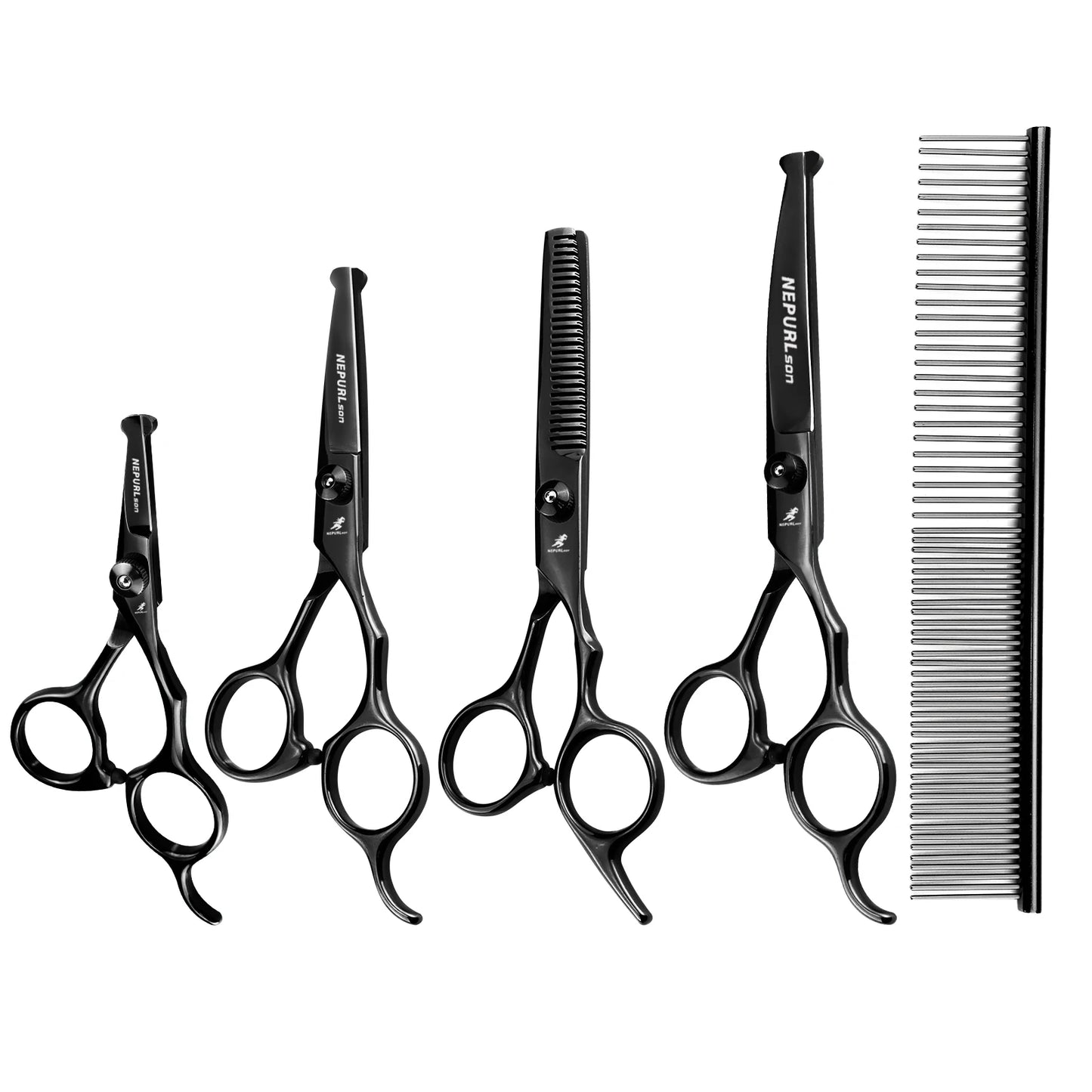 5-7.5" Pet Dog Cat 4pc Stainless Steel Grooming Scissors Comb Sets