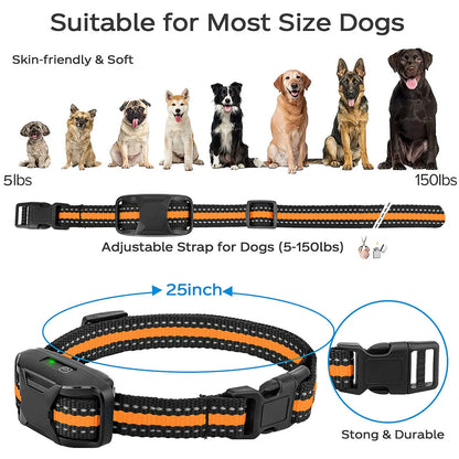 3300Ft Pet Dog Remote Control Waterproof Anti Bark Training Collar