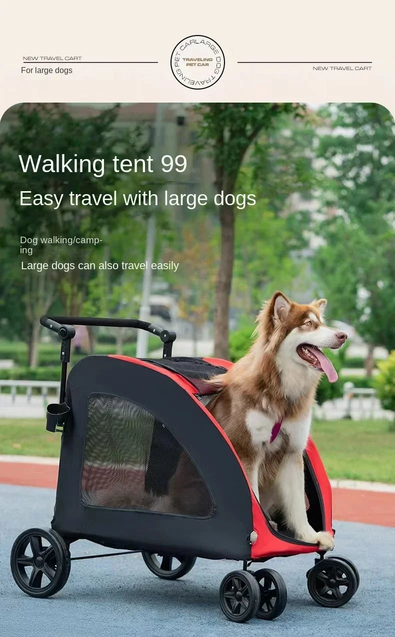 Foldable Breathable Mesh Pet Dog Cat Stroller Carrier