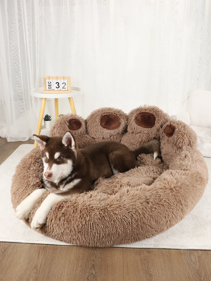 S-XL Fluffy Pet Dog Bed Sofa Baskets Kennel Mat