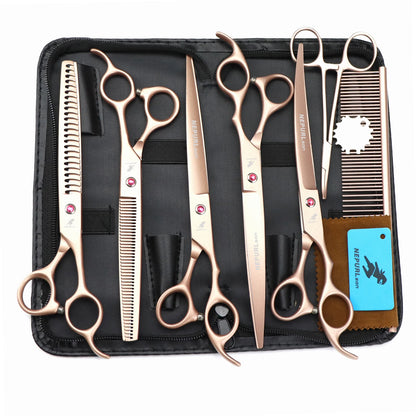 8" Stainless Steel Pet Dog Cat Grooming Scissors Combs Kits