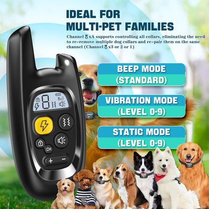 1640ft Pet Dog Waterproof Rechargeable Anti-bark Collar