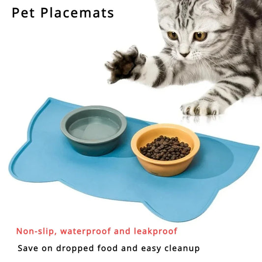 Silicone Pet Dog Cat Feeding Bowl Non Slip Mat