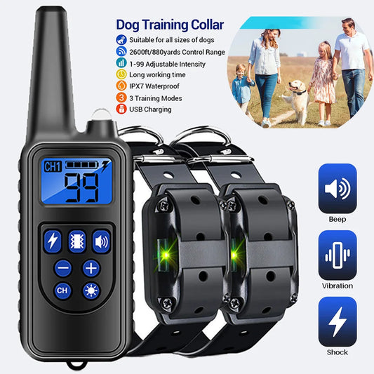 2600ft Pet Dog Rechargeable Anti Barking Training Collar