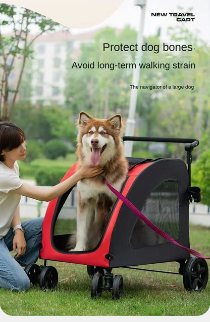 Foldable Breathable Mesh Pet Dog Cat Stroller Carrier