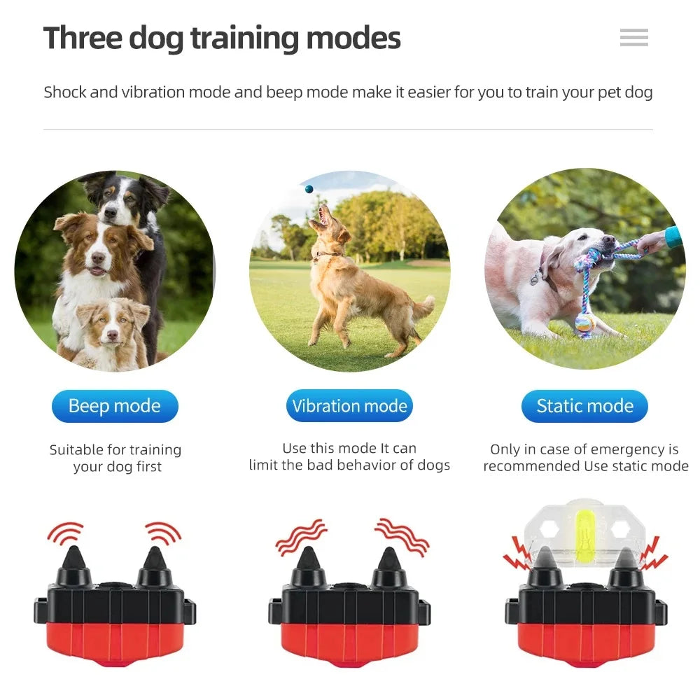 500m Waterproof Pet Dog Anti Bark Training Collar Remote Control Rechargeable