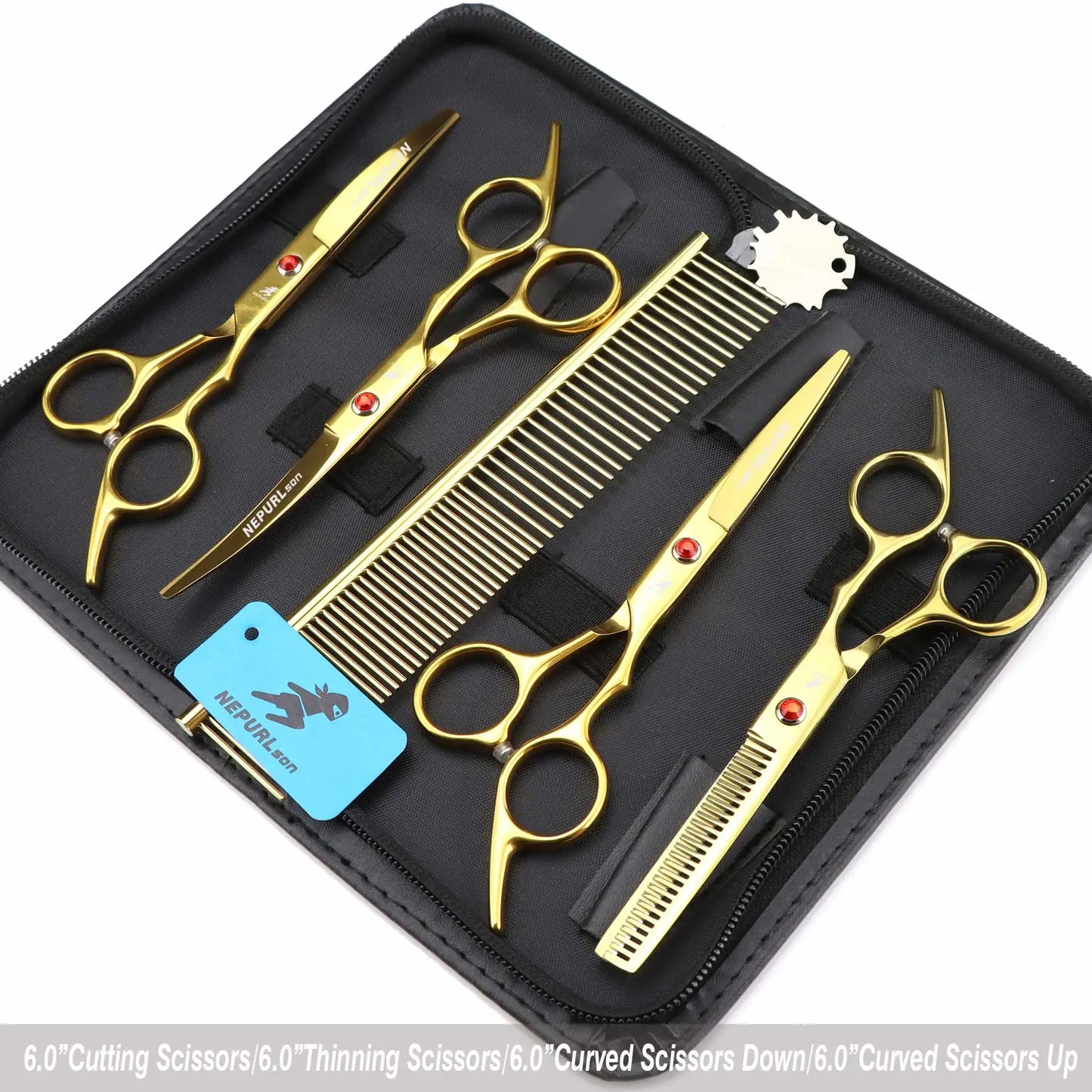 4-5pc Stainless Steel Pet Dog Cat 6" Grooming Scissors Comb Sets